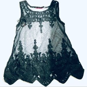 Mesh Lingerie with Lace Trim -  NWT